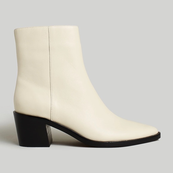 MADEWELL Size 6 The Darcy Ankle Boot in Pale Parchment - Picture 2 of 9